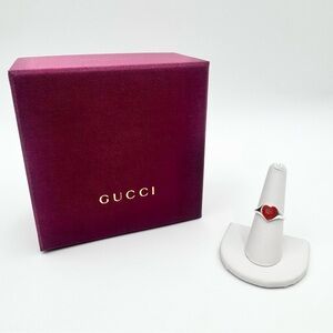 Gucci GG Heart Sterling Silver & Enamel - 16